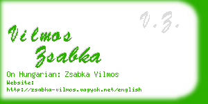 vilmos zsabka business card